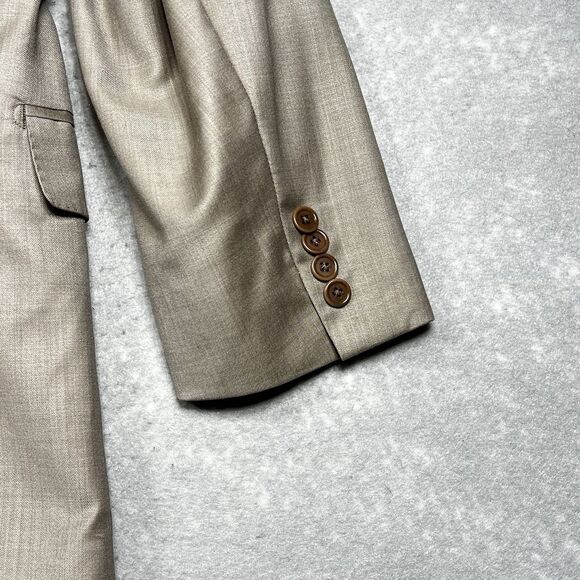 Ermenegildo Zegna Blazer Mens Size 42 Brown Jacket Two Buttons Made In Italy - Picture 10 of 16